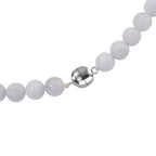 D'Joy EXTREM SELTEN Natürliche Weiße Jade Halskette ca. 50 cm 925 Silber rhodiniert ca. 400.00 ct