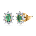 AA Kagem sambische Smaragd und Zirkon Ohrringe - 0,87 ct.