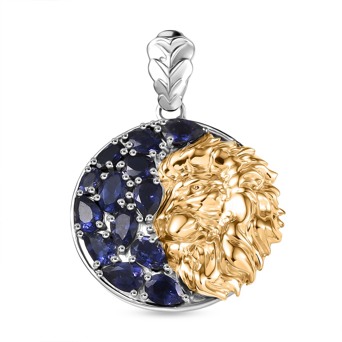 D'Joy Iolit Anhänger 925 Silber Rhodiniert und 750 Gelbgold Vermeil ca. 3.97 ct