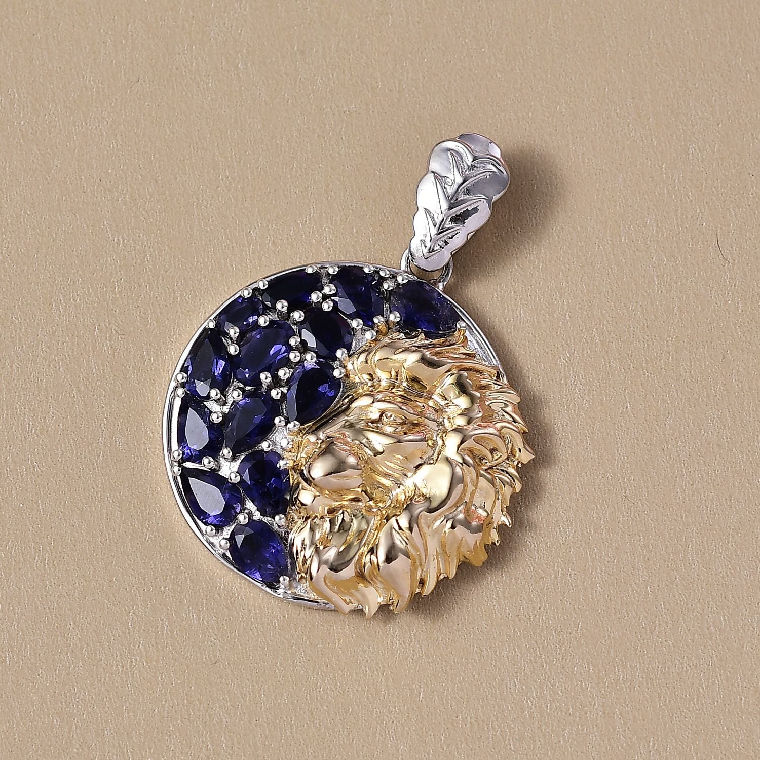 D'Joy Iolit Anhänger 925 Silber Rhodiniert und 750 Gelbgold Vermeil ca. 3.97 ct
