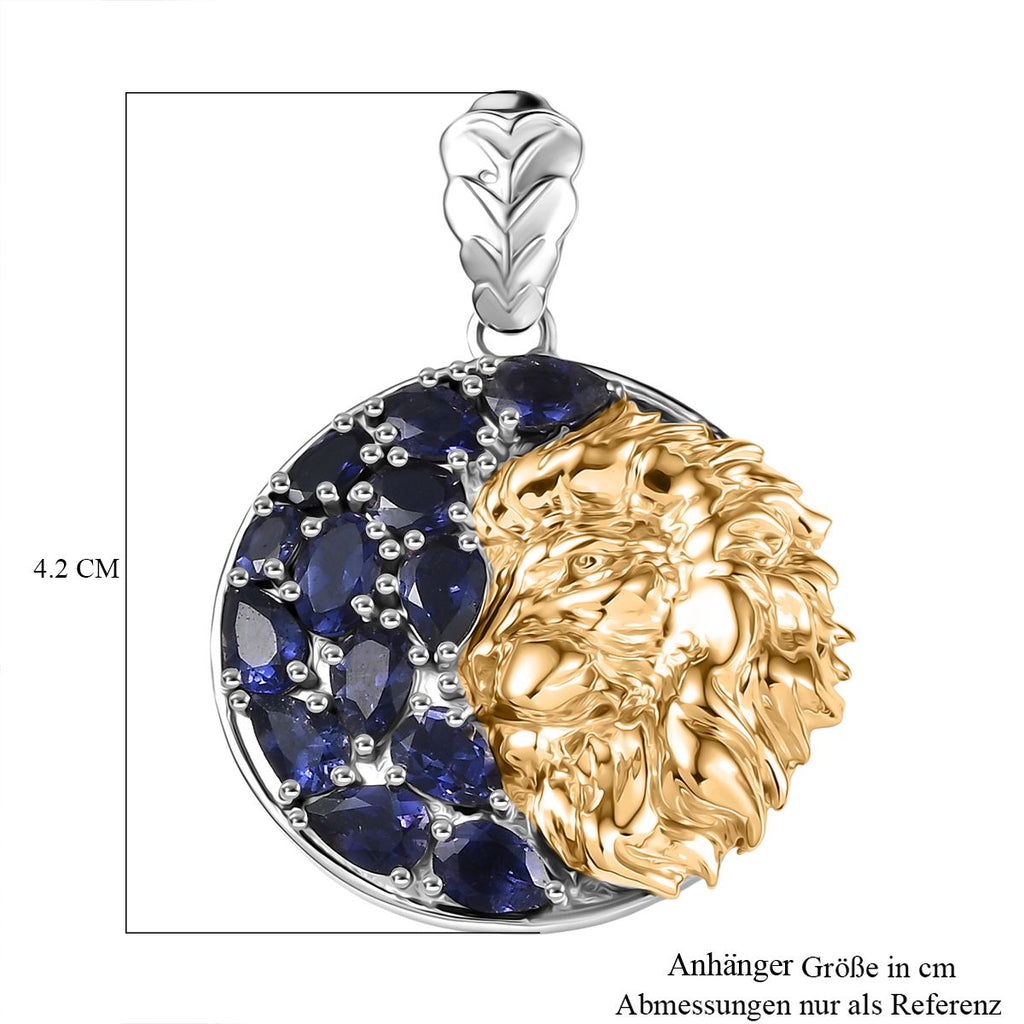 D'Joy Iolit Anhänger 925 Silber Rhodiniert und 750 Gelbgold Vermeil ca. 3.97 ct
