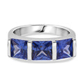 Lustro Stella Blauer Zirkonia Ring 925 Silber rhodiniert (Größe 17.00)