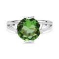 Lustro Stella Grüner Saphir-Farbener Zirkonia Ring 925 Silber rhodiniert (Größe 17.00)