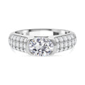 Lustro Stella Weißer Saphir-farbener Zirkonia Ring 925 Silber rhodiniert (Größe 17.00)