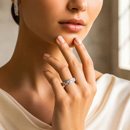 Lustro Stella Weißer Zirkonia Ring 925 Silber rhodiniert (Größe 21.00)
