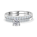 Lustro Stella Weißer Zirkonia Ring 925 Silber rhodiniert (Größe 17.00)
