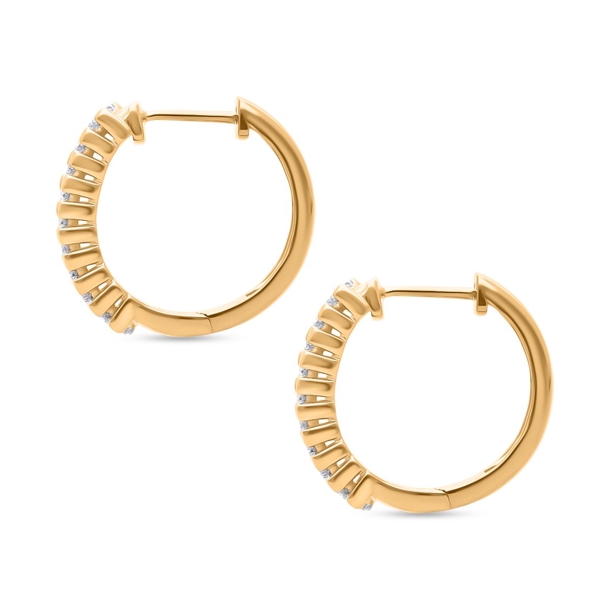 LUXURIANT DIAMOND - Lab Grown Diamant VS-EF SGL zertifiziert Ohrringe 925 Silber 750 Gelbgold Vermeil ca. 1.00 ct