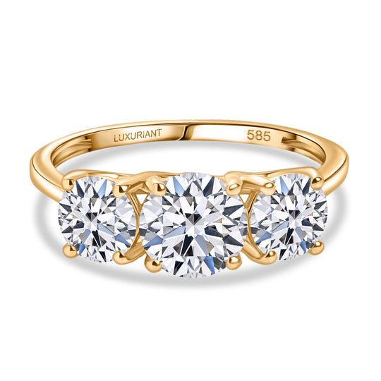 LUXURIANT DIAMOND - Lab Grown Diamant VS-EF SGL zertifiziert Ring 585 Gold (Größe 19.00) ca. 2.09 ct