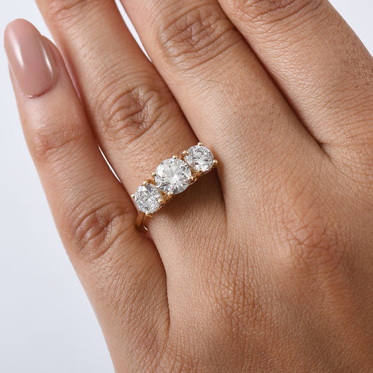 LUXURIANT DIAMOND - Lab Grown Diamant VS-EF SGL zertifiziert Ring 585 Gold (Größe 20.00) ca. 2.09 ct