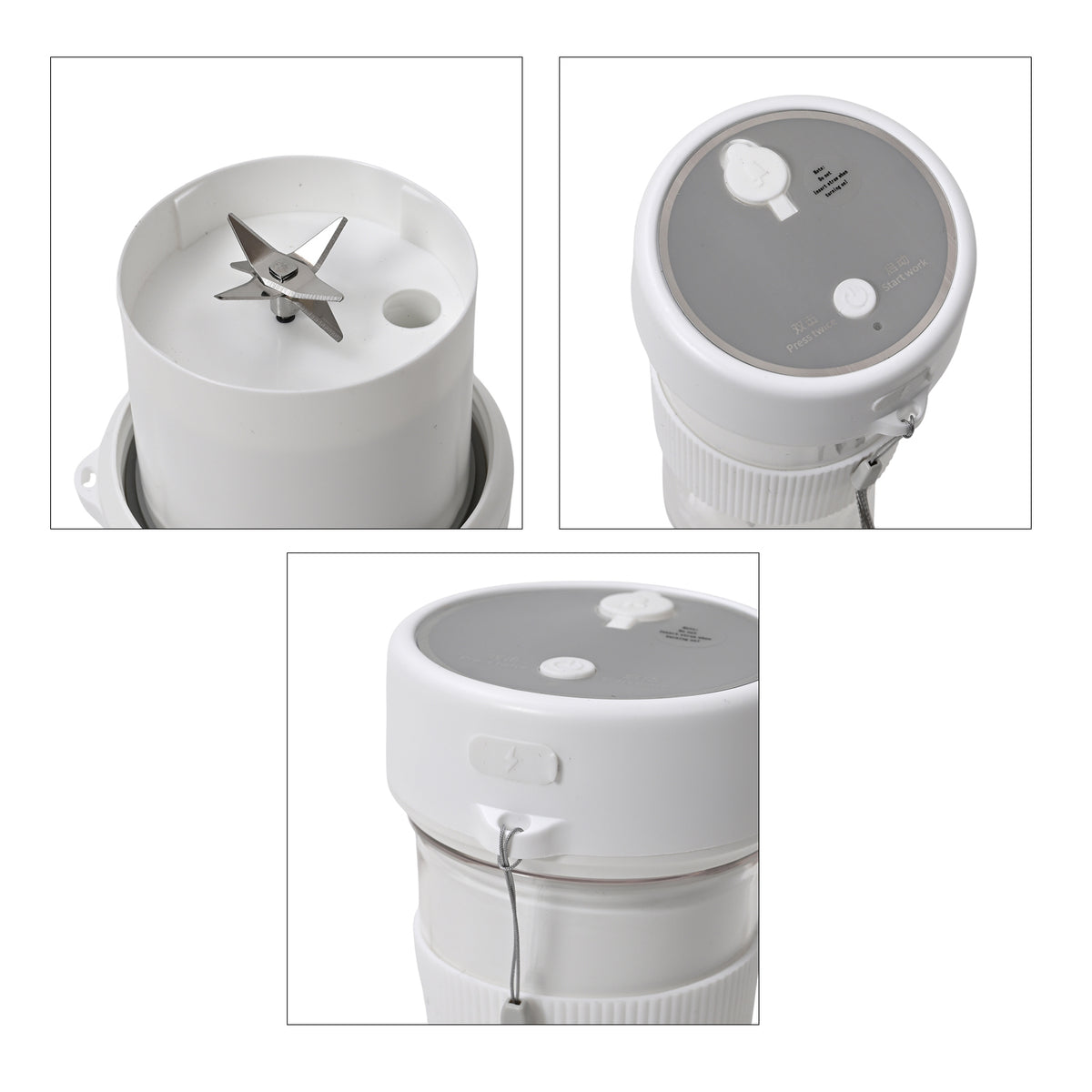 Entsafter mit Strohhalm und Deckel je 350ml