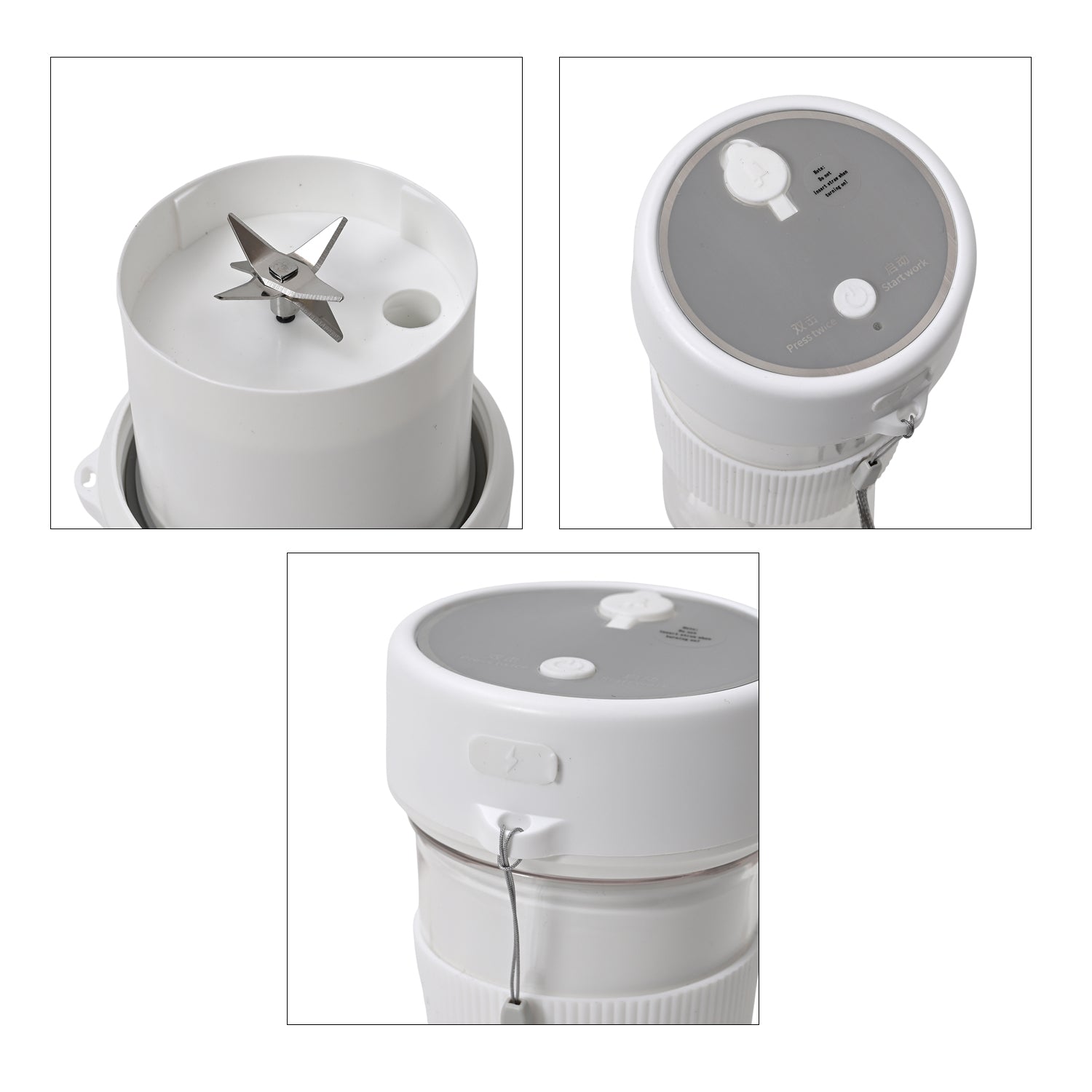 Entsafter mit Strohhalm und Deckel je 350ml