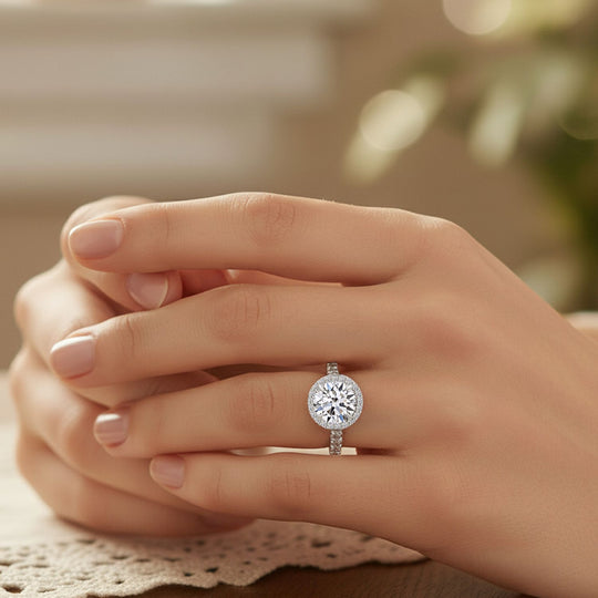 LUXURIANT DIAMOND - Lab Grown Diamant VS-EF IGI zertifiziert Ring 950 Platin (Größe 18.00) ca. 3.00 ct