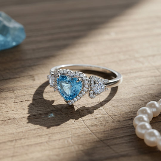 LUXURIANT DIAMOND - Lab Grown Blauer Diamant VS-EF, Lab Grown Diamant VS-EF IGI zertifiziert Ring 950 Platin (Größe 19.00) ca. 3.05 ct