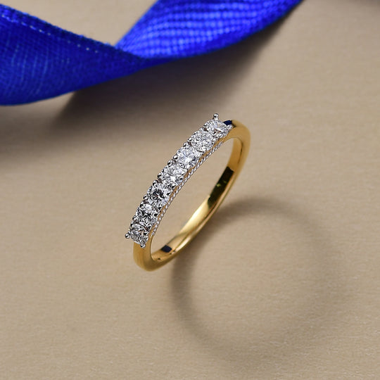 LUXURIANT DIAMOND - Lab Grown Diamant SI-GH Ring 925 Silber 750 Gelbgold Vermeil (Größe 21.00) ca. 0.50 ct