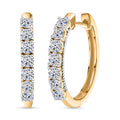 LUXURIANT SGL zertifizierte SI-GH Labor Diamant Ohrringe, 925 Silber 750 Gelbgold Vermeil - 0,99 ct.