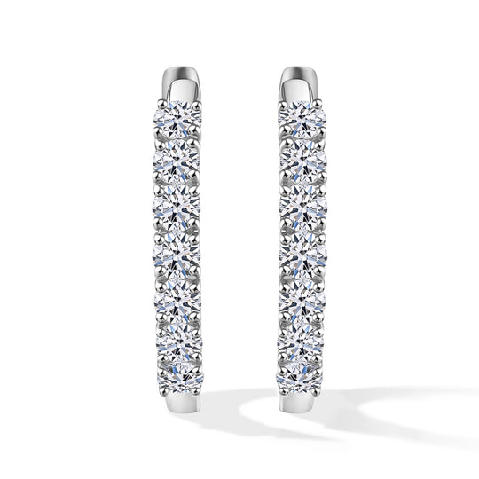 LUXURIANT DIAMOND - Lab Grown Diamant SI-GH Ohrringe 925 Silber 750 Gelbgold Vermeil ca. 1,00 ct