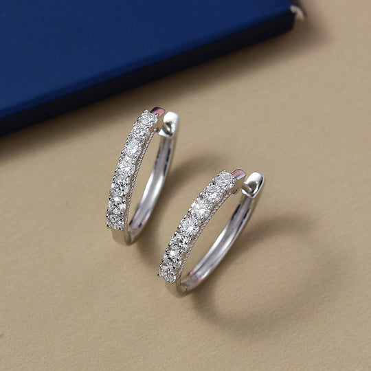 LUXURIANT DIAMOND - Lab Grown Diamant SI-GH Ohrringe 925 Silber 750 Gelbgold Vermeil ca. 1,00 ct