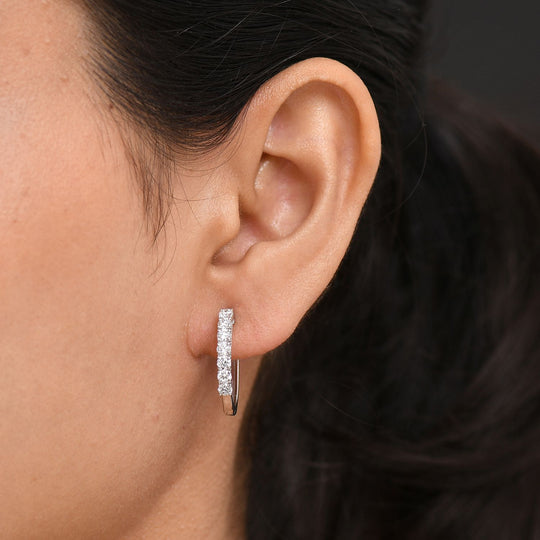LUXURIANT DIAMOND - Lab Grown Diamant SI-GH Ohrringe 925 Silber 750 Gelbgold Vermeil ca. 1,00 ct