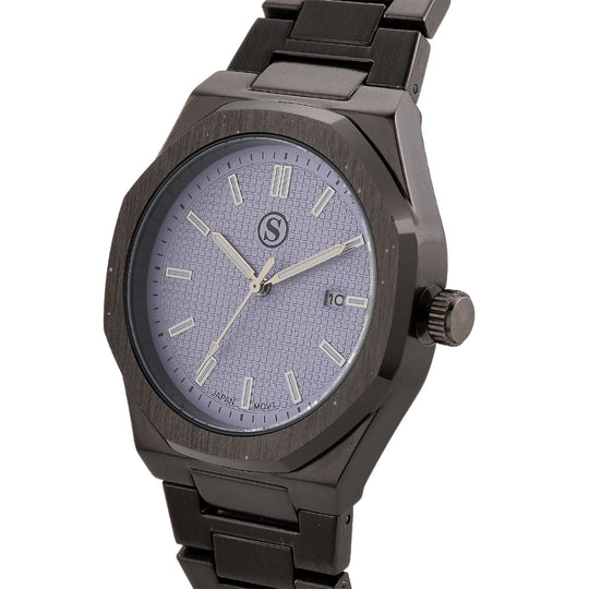 STRADA - Armbanduhr mit japanischem Uhrwerk und Datumsanzeige, Legierungsgehäuse  Sandstrahleffekt, bicolor, Goldfarben