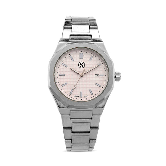 STRADA - Armbanduhr mit japanischem Uhrwerk und Datumsanzeige, Legierungsgehäuse  Sandstrahleffekt, bicolor, Goldfarben