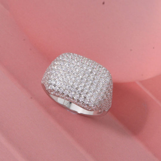 LUSTRO STELLA - Weißer Zirkonia Ring 925 Silber rhodiniert (Größe 18.00)