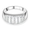 LUSTRO STELLA - Weißer Zirkonia Ring 925 Silber rhodiniert (Größe 19.00)