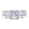 Lustro Stella Weißer Zirkonia Ring 925 Silber rhodiniert (Größe 17.00)