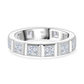 LUSTRO STELLA - Weißer Zirkonia Ring 925 Silber rhodiniert (Größe 19.00)