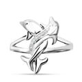LUSTRO STELLA - Weißer Zirkonia Ring 925 Silber rhodiniert (Größe 21.00)