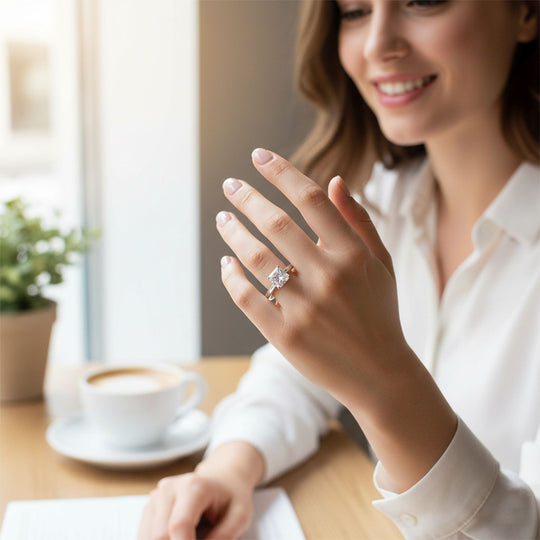 LUXURIANT DIAMOND - Lab Grown Diamant VS-EF IGI zertifiziert Ring 950 Platin (Größe 20.00) ca. 1.00 ct