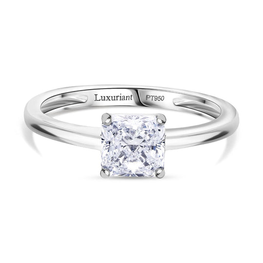 LUXURIANT DIAMOND - Lab Grown Diamant VS-EF IGI zertifiziert Ring 950 Platin (Größe 20.00) ca. 1.00 ct
