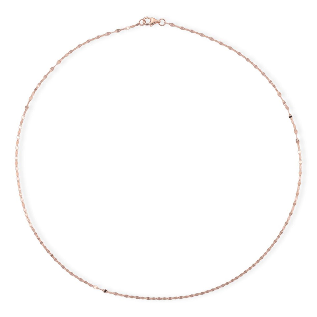 925 Silber rosévergoldet Kette ca. 45 cm