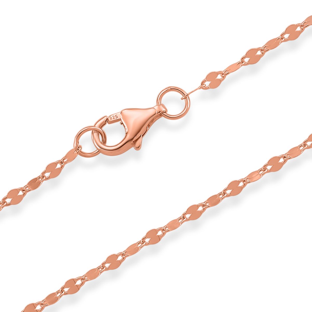 925 Silber rosévergoldet Kette ca. 45 cm