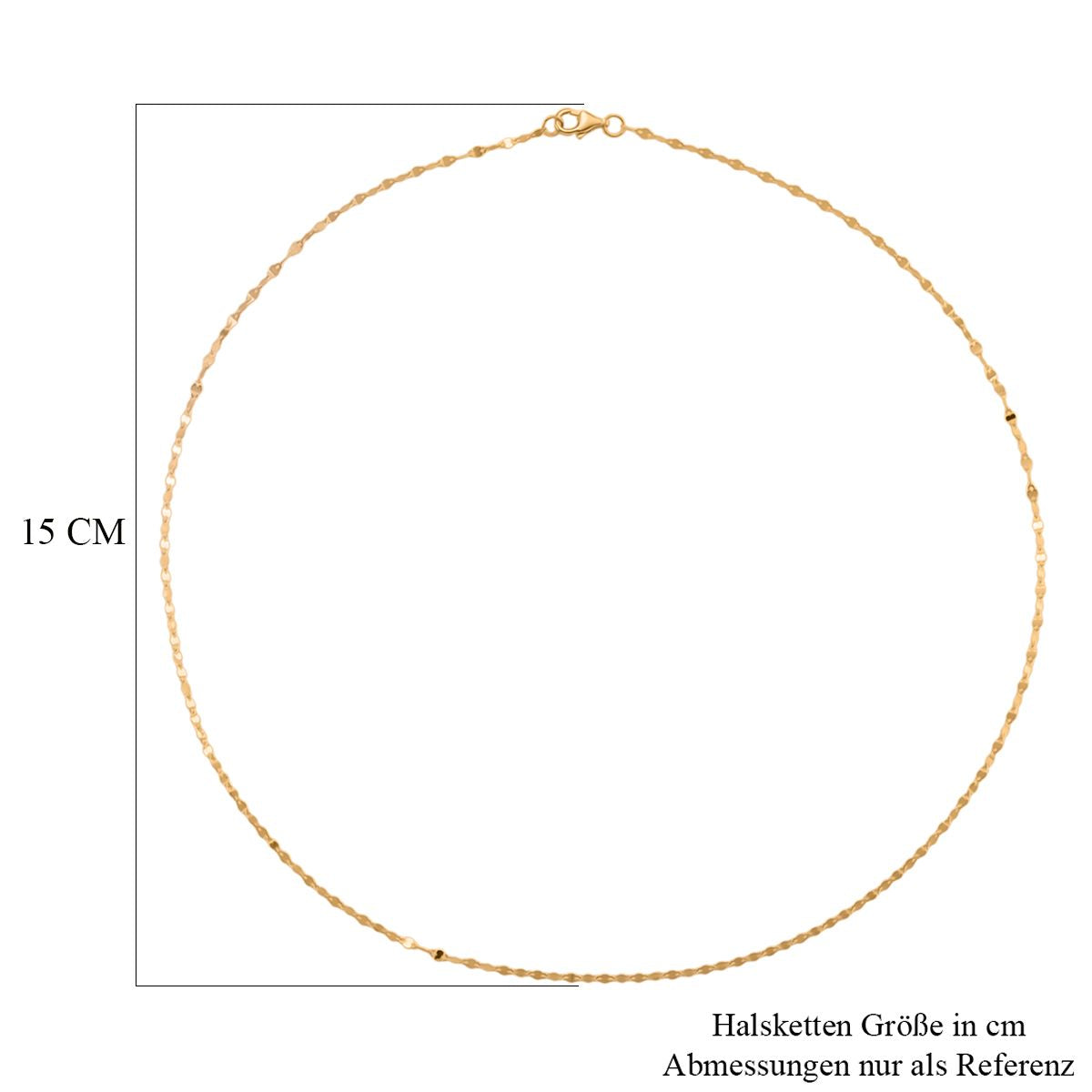 925 Silber vergoldet Kette ca. 45 cm