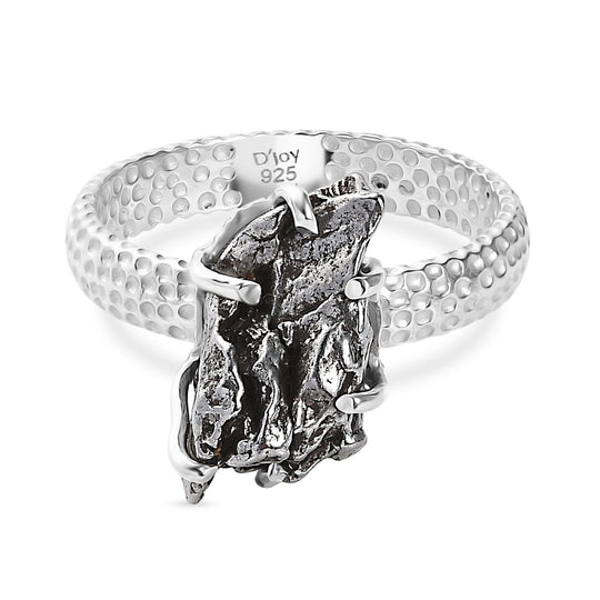 D'Joy Muonionalusta Meteorit Ring, 925 Silber rhodiniert (Größe 22.00) ca. 20.05 ct