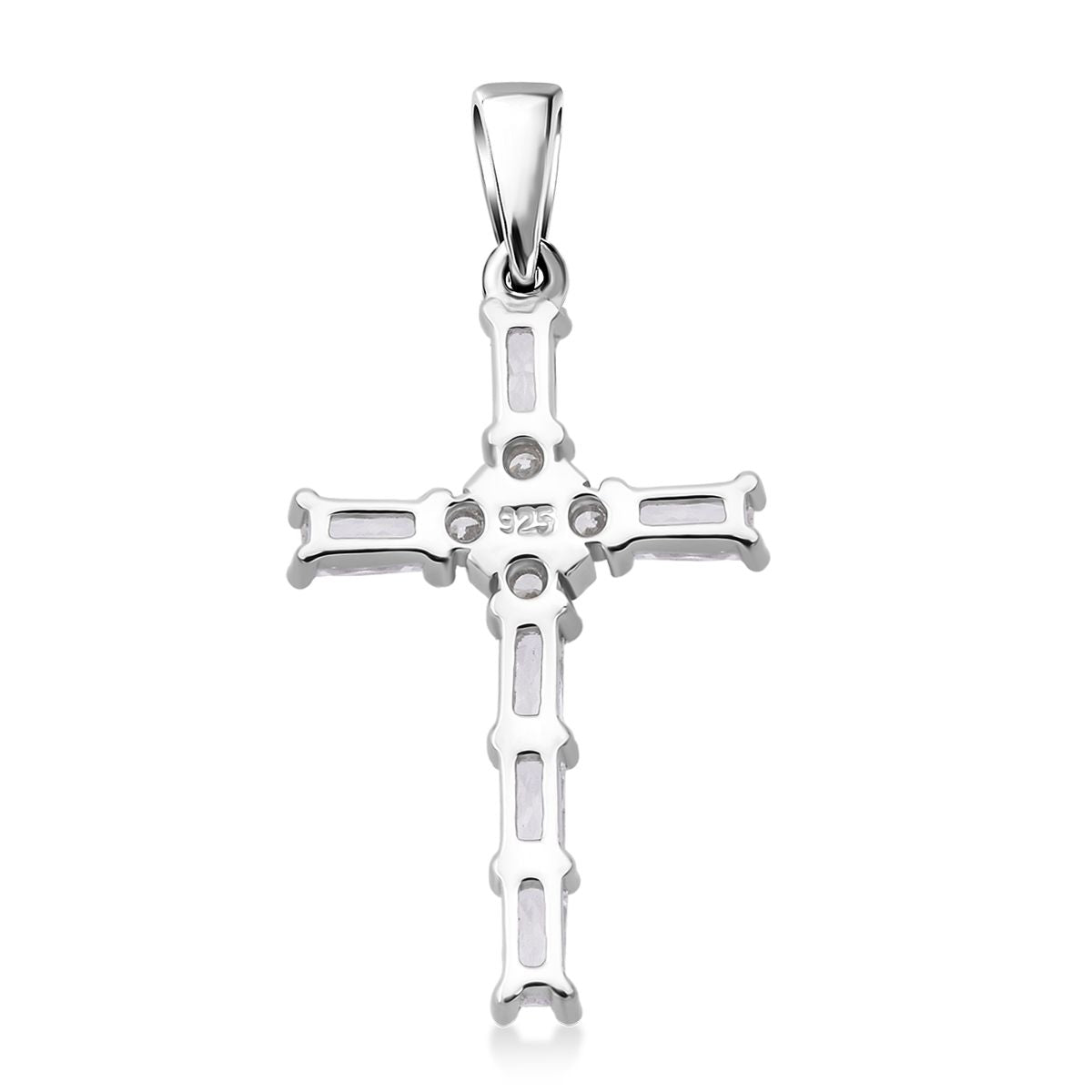 Lustro Stella Weißer Zirkonia Anhänger 925 Silber rhodiniert