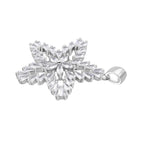 Lustro Stella Weißer Zirkonia Stern Anhänger 925 Silber rhodiniert