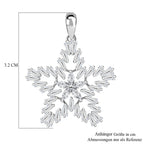 Lustro Stella Weißer Zirkonia Stern Anhänger 925 Silber rhodiniert