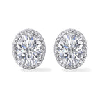 AAA Zirkonia Ohrringe Nickelfreies Messing rhodiniert 2.00 ct