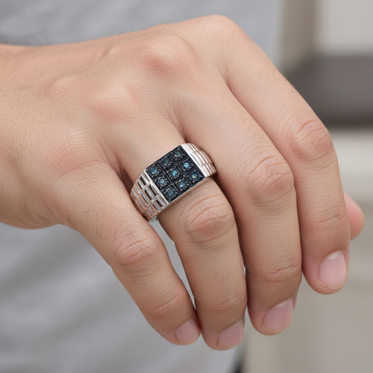 D'Joy Natürlicher Champagner Diamant Ring 925 Silber rosévergoldet (Größe 19.00)