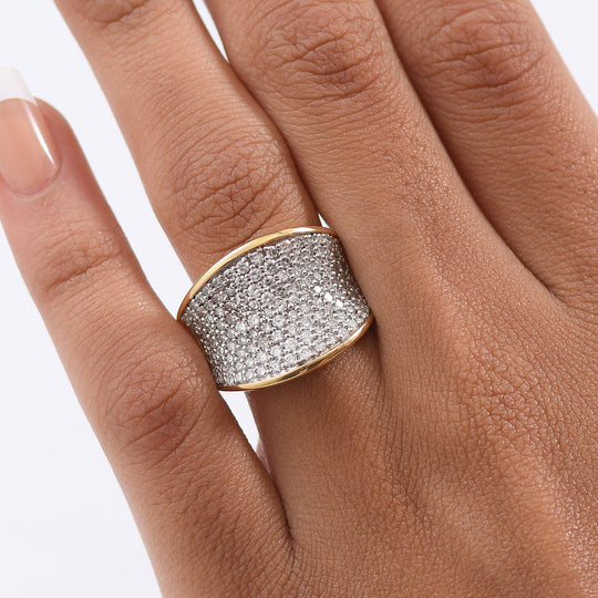 LUXURIANT DIAMANT - Lab Grown Diamant SI-GH SGL zertifiziert  Ring 925 Silber rhodiniert (Größe 17.00) ca. 1,50 ct