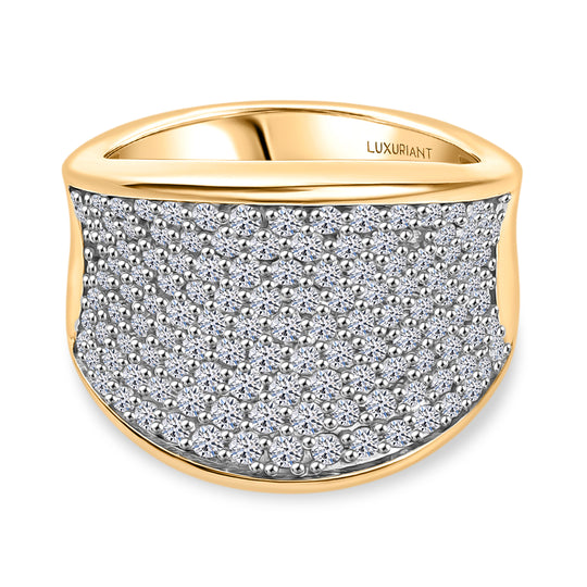 LUXURIANT DIAMANT - Lab Grown Diamant SI-GH SGL zertifiziert  Ring 925 Silber rhodiniert (Größe 17.00) ca. 1,50 ct