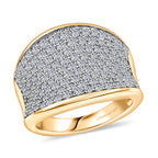 LUXURIANT DIAMOND - Lab Grown Diamant SI-GH SGL zertifiziert Ring 925 Silber 750 Gelbgold Vermeil (Größe 20.00) ca. 1.51 ct
