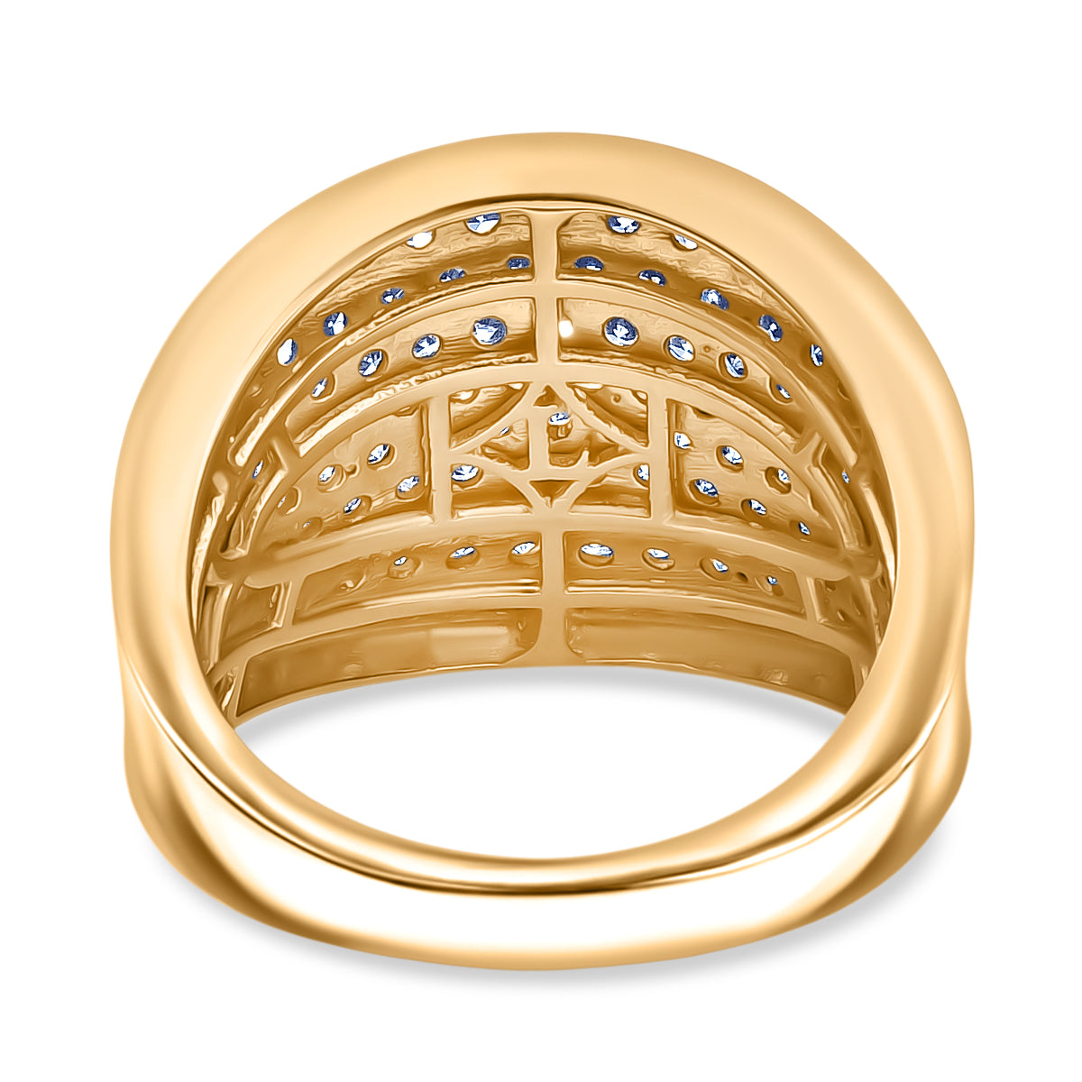 LUXURIANT DIAMOND - Lab Grown Diamant SI-GH SGL zertifiziert Ring 925 Silber 750 Gelbgold Vermeil (Größe 20.00) ca. 1.51 ct