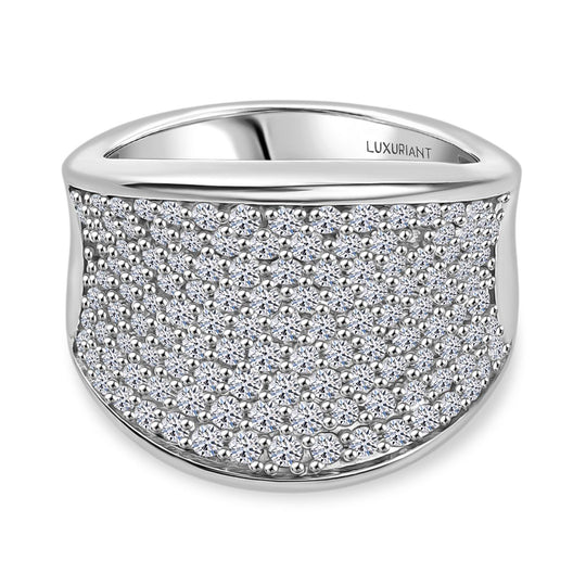 LUXURIANT DIAMANT - Lab Grown Diamant SI-GH SGL zertifiziert  Ring 925 Silber rhodiniert (Größe 17.00) ca. 1,50 ct