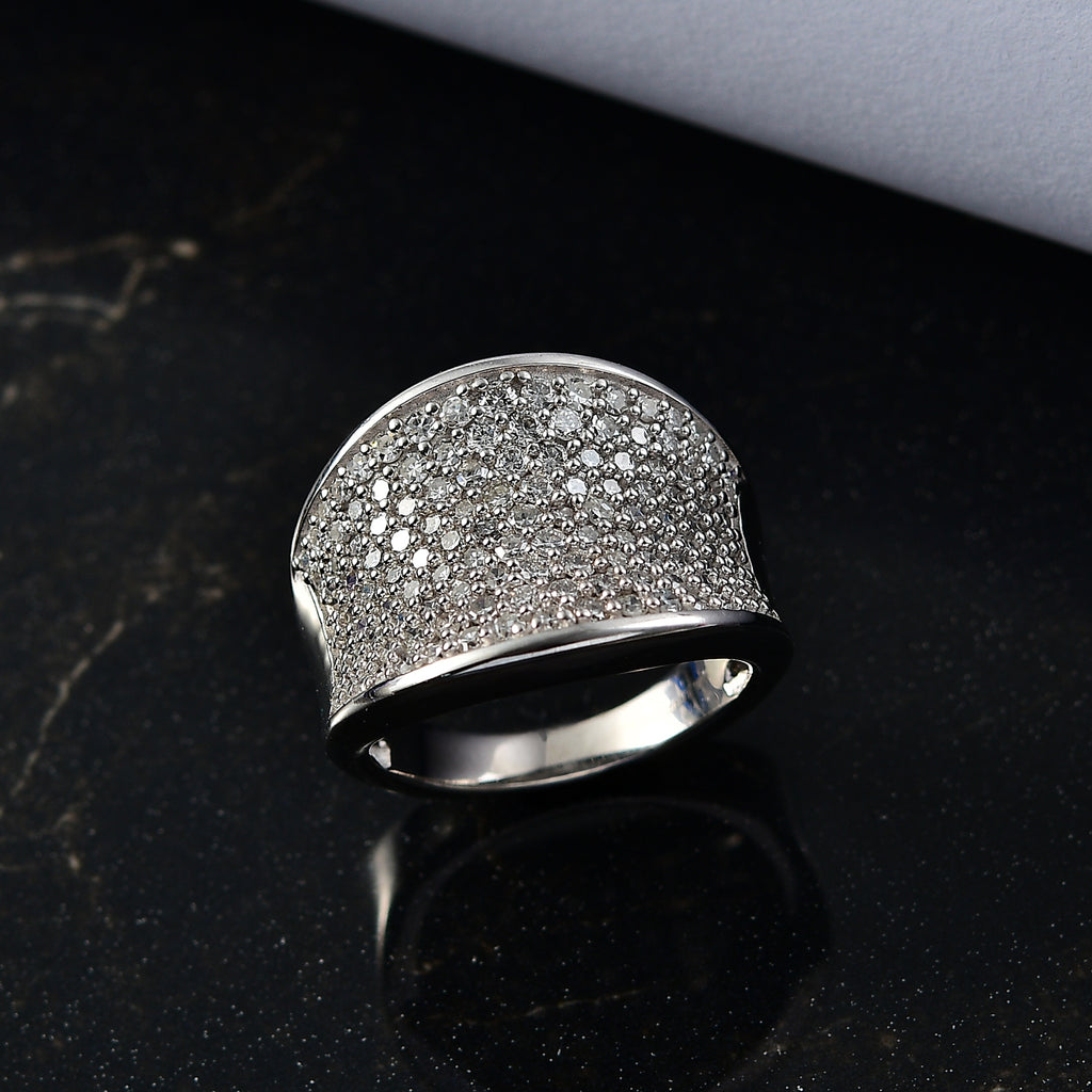 LUXURIANT DIAMOND - Lab Grown Diamant SI-GH SGL zertifiziert Ring 925 Silber 750 Gelbgold Vermeil (Größe 20.00) ca. 1.51 ct