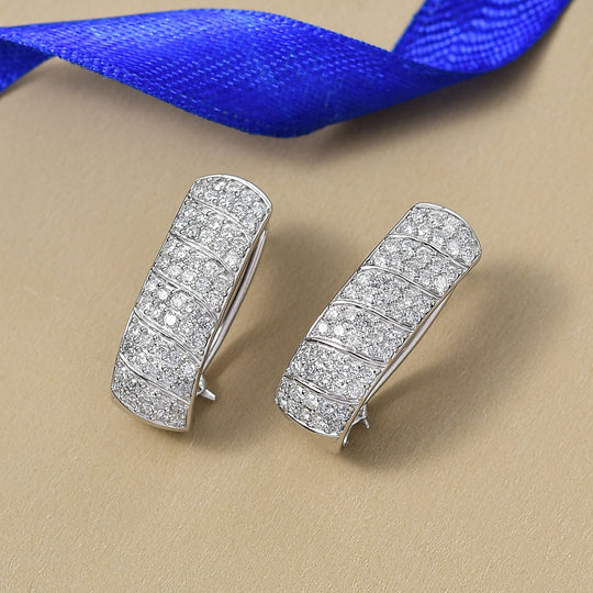 LUXURIANT DIAMOND - Lab Grown Diamant SI-GH SGL zertifiziert Ohrringe 925 Silber 750 Gelbgold Vermeil ca. 2.00 ct