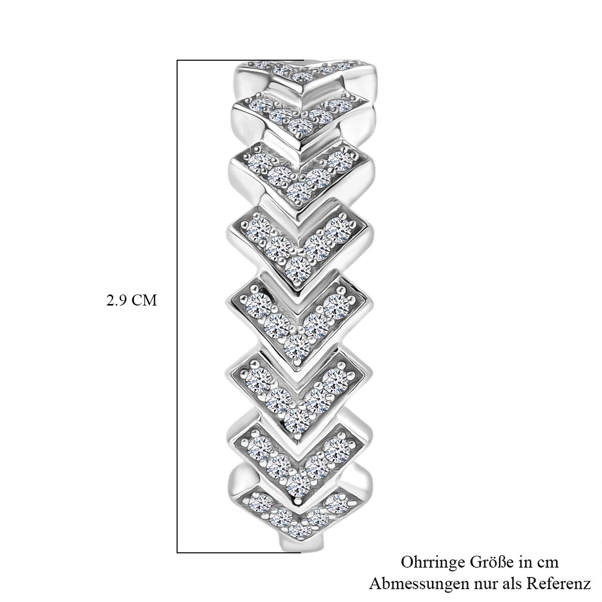 LUXURIANT DIAMOND - Lab Grown Diamant SI-GH SGL zertifiziert Ohrringe 925 Silber rhodiniert ca. 1,00 ct.
