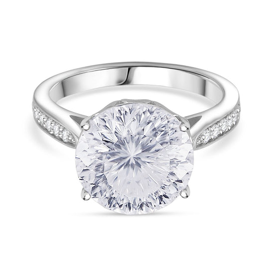D'Joy Moissanit Ring 925 Silber rhodiniert (Größe 22.00) ca. 6,16 ct
