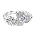 D'Joy Moissanit Ring 925 Silber rhodiniert (Größe 18.00) ca. 0.68 ct